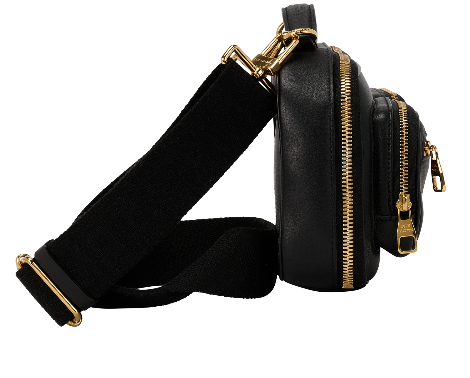 Utility Crossbody, &pound;1,250, Handbags, Black, Leather, Side view